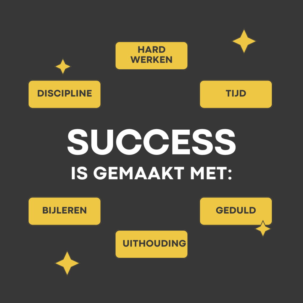 Succes heeft tijd en geduld nodig